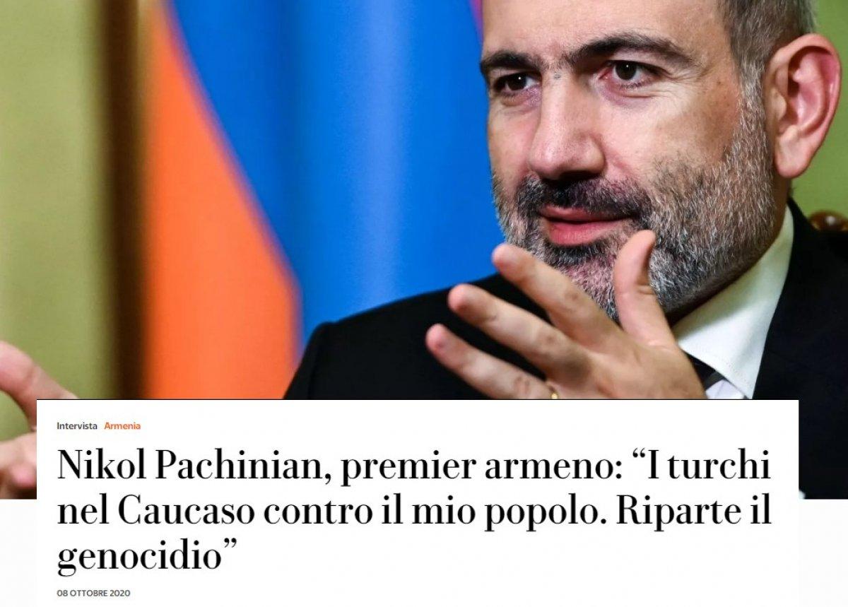 Paşinyan, Ermenilerin soykırım tehlikesi altında olduğunu iddia etti