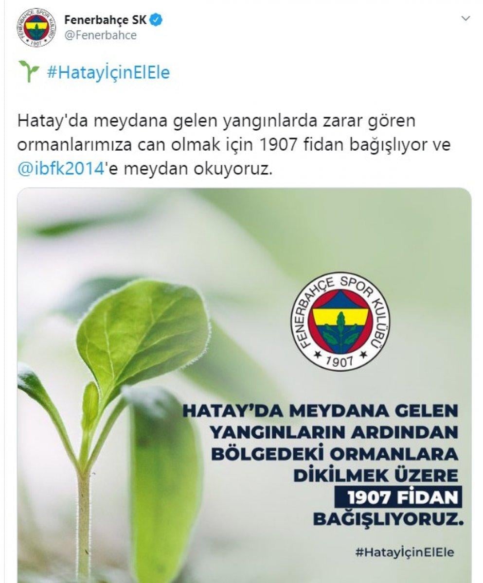 Spor kulüplerinden Hatay'a fidan desteği