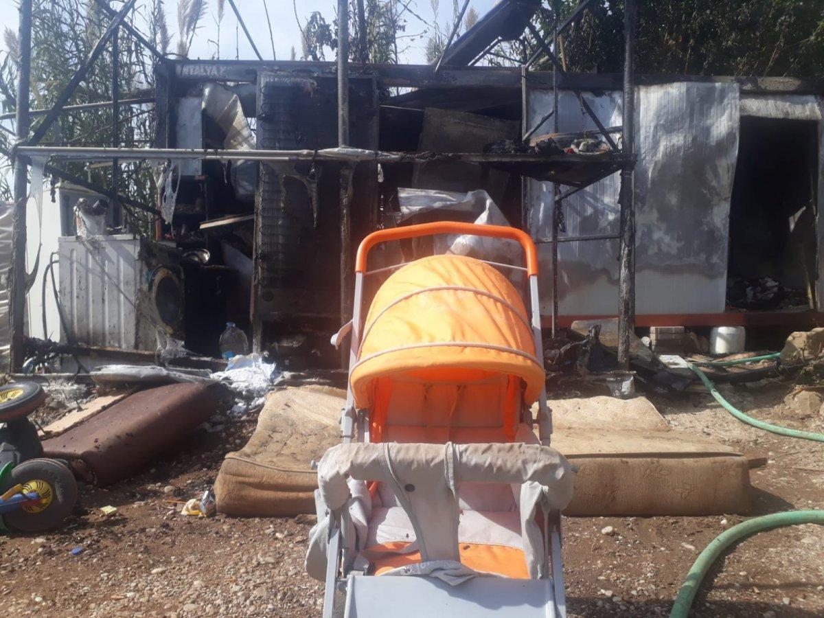 Antalya’da 6 aylık Suriyeli bebek yangında can verdi