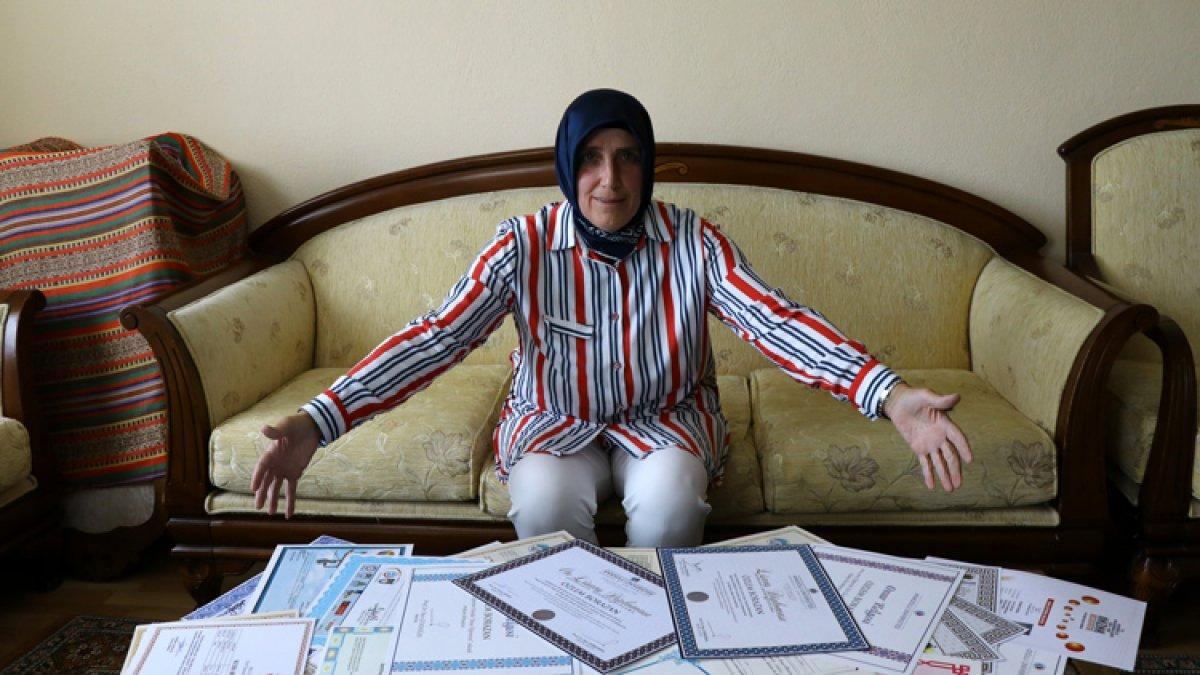 Kayseri'de 2 çocuk annesi, ağır vasıta şoförü eğitiyor