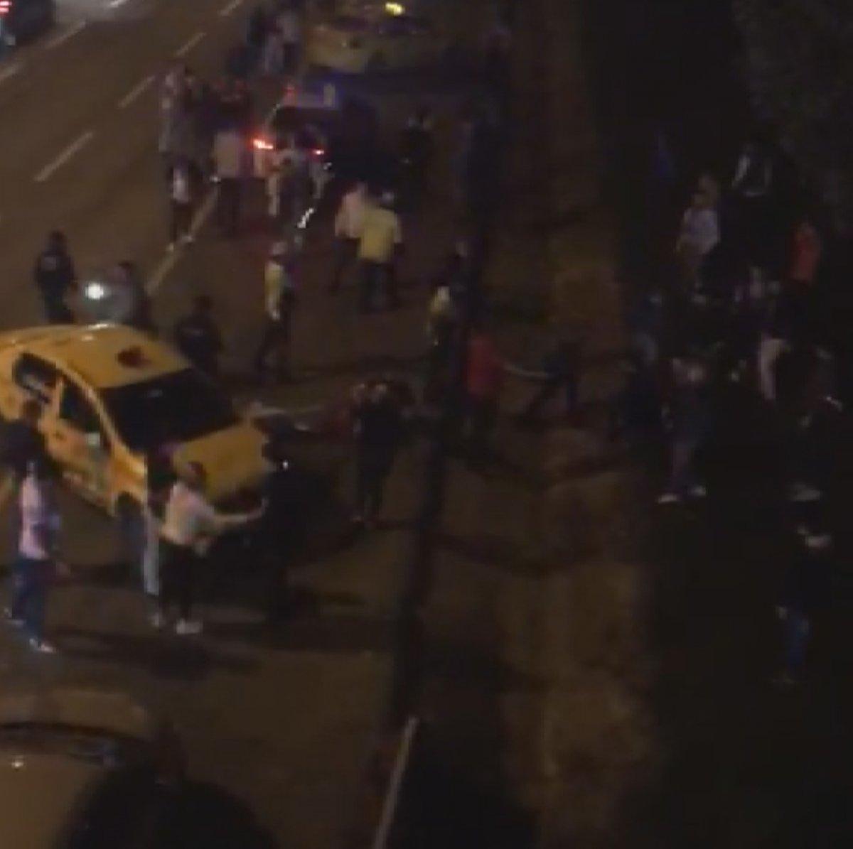 Esenyurt'ta taksiciler birbirine girdi