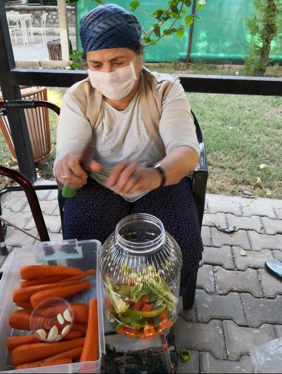 Muğla'da huzurevinde hasat şenliği