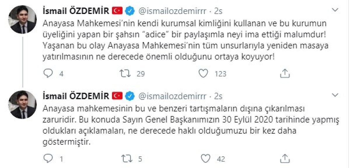 MHP'den açıklama: AYM yeniden yapılandırılmalı