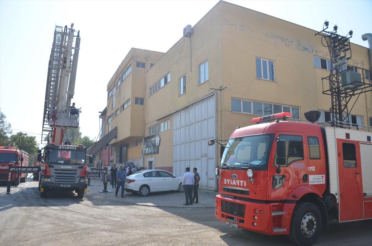 Kahramanmaraş'ta fabrikada yangın çıktı