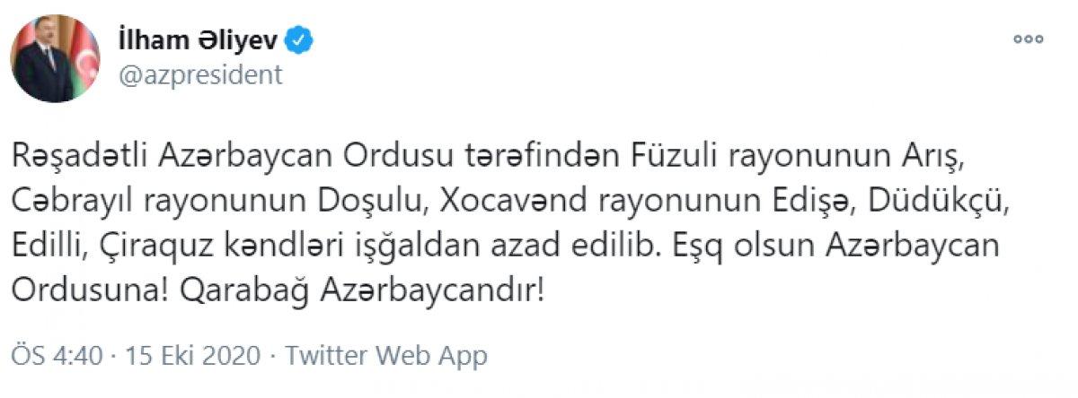 Azerbaycan, 6 köyü daha işgalden kurtardı