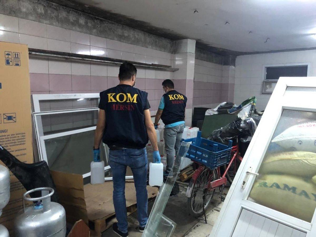 Mersin polisi 850 litre sahte etil alkol ele geçirdi