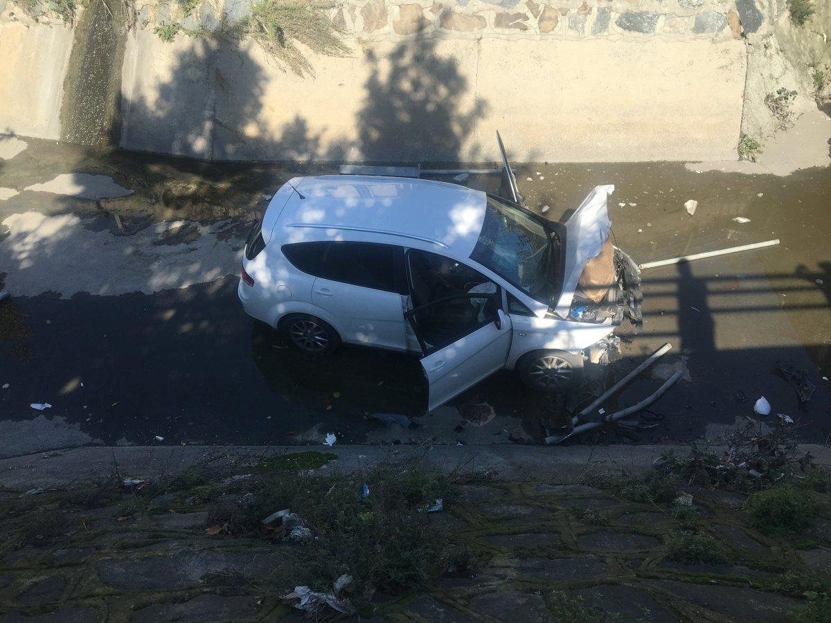 Su kanalına uçtuğu kazayı gülerek anlattı