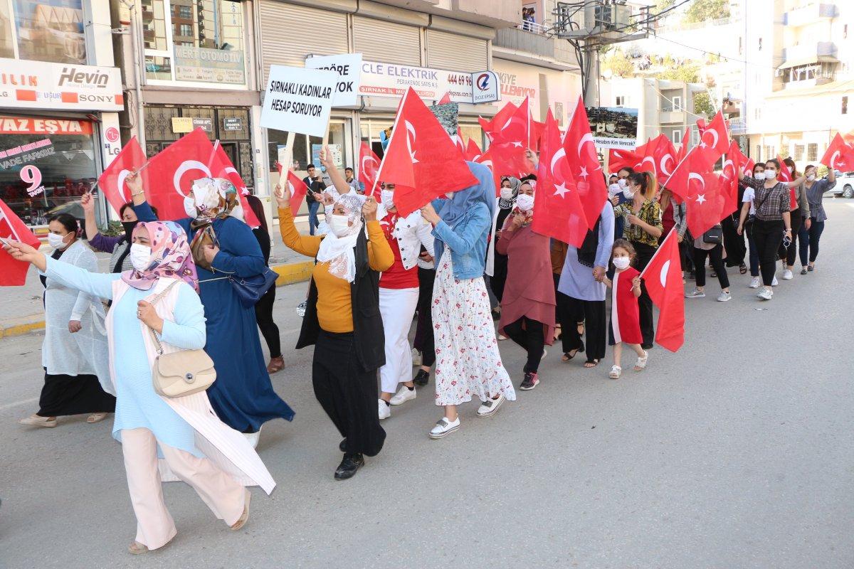 HDP'li milletvekilleri, Şırnaklı kadınların teröre tepki eylemini engellemek istedi