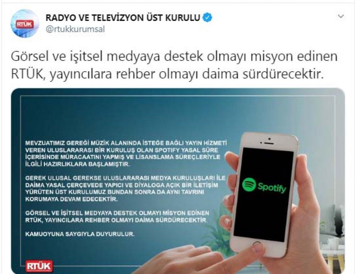 RTÜK'ten 'Spotify' açıklaması