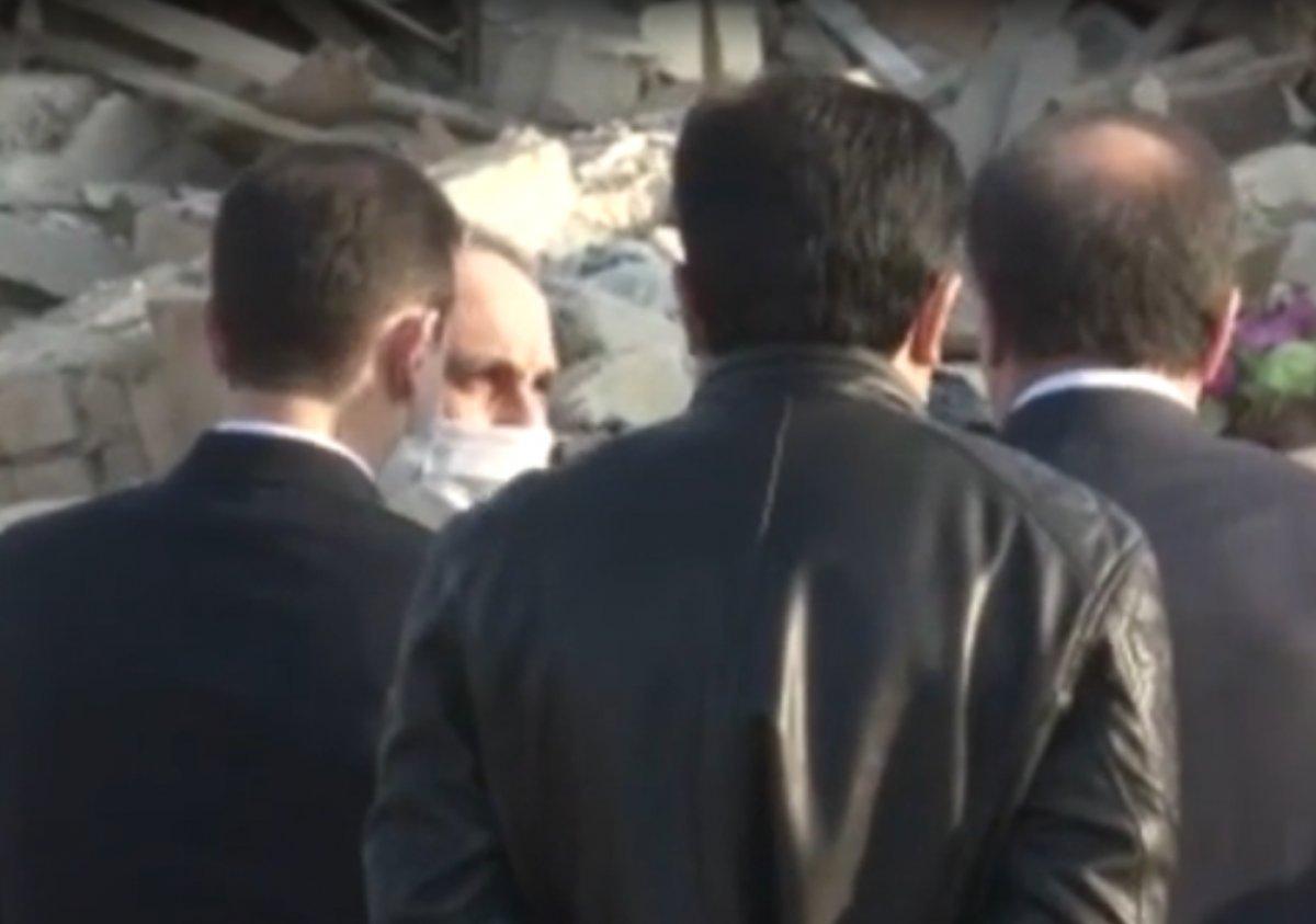 Gence'de füze düşen yerde inceleme