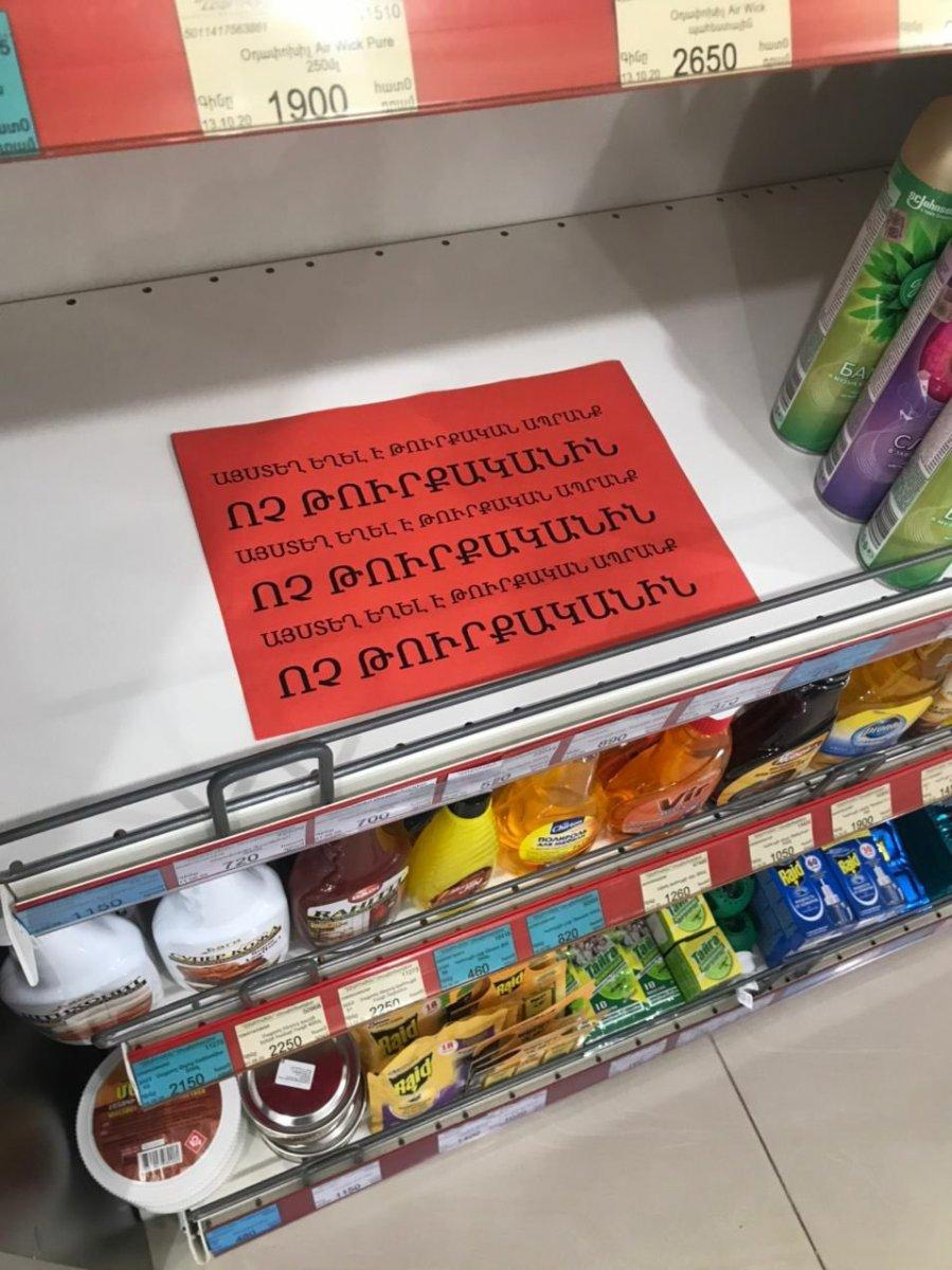 Ermenistan'da Türk malları, market raflarından kaldırıldı