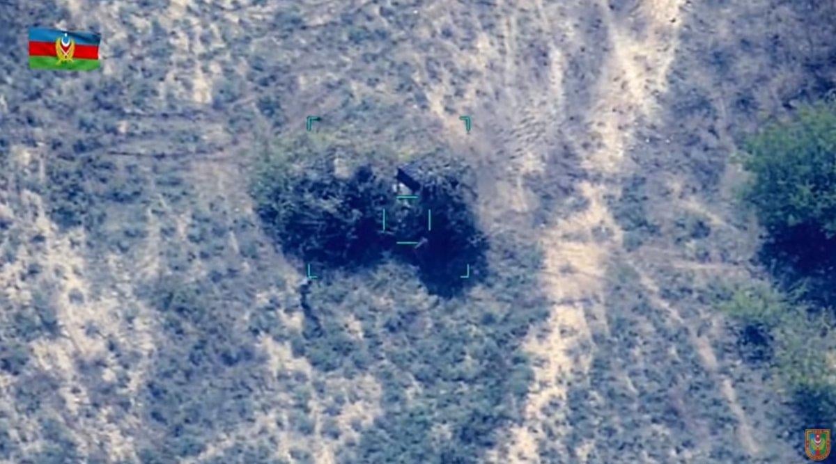 Ermenistan zırhlılarını ağaç kamuflajlar koruyamadı