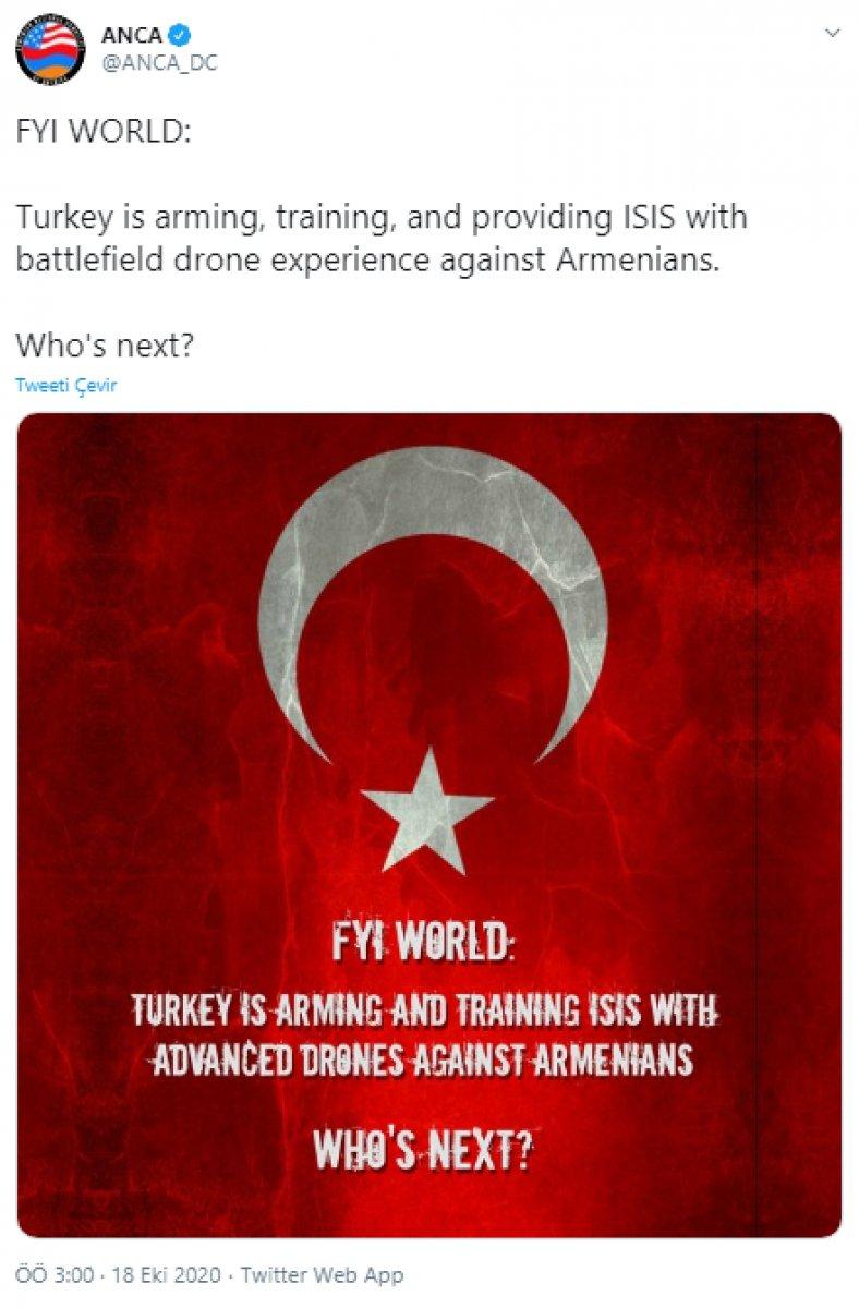 ABD Ermeni Milli Komitesi, Türkiye'ye DEAŞ ile işbirliği iftirası attı