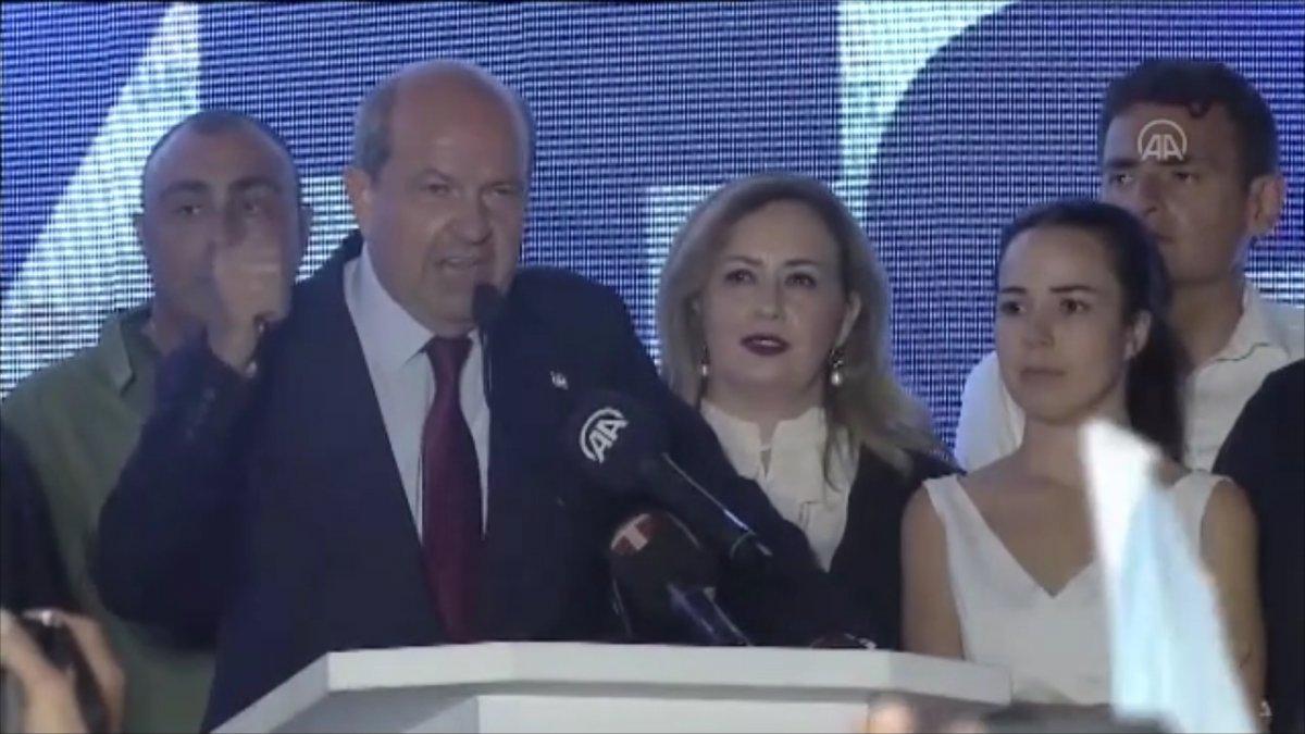 KKTC'nin yeni cumhurbaşkanı Ersin Tatar: Bizlere her zaman yardım eden Türkiye'ye teşekkürü borç sayarız