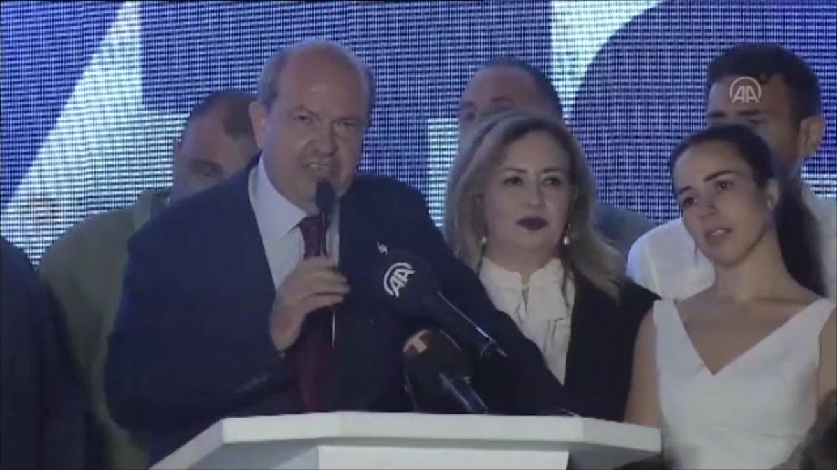 KKTC'nin yeni cumhurbaşkanı Ersin Tatar: Bizlere her zaman yardım eden Türkiye'ye teşekkürü borç sayarız