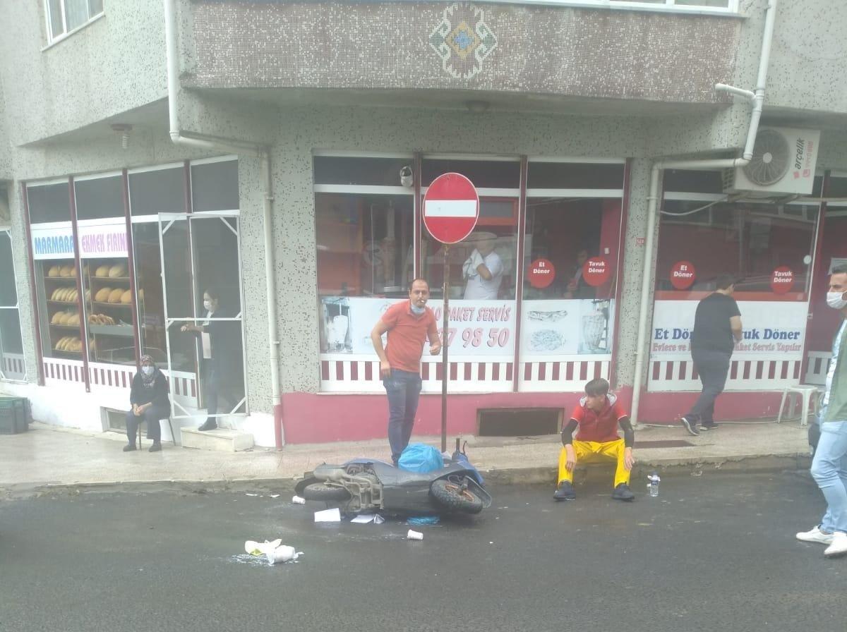 Tekirdağ'da otomobille motosiklet çarpıştı