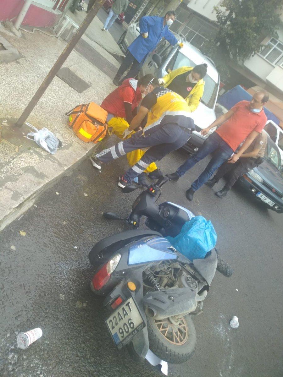 Tekirdağ'da otomobille motosiklet çarpıştı