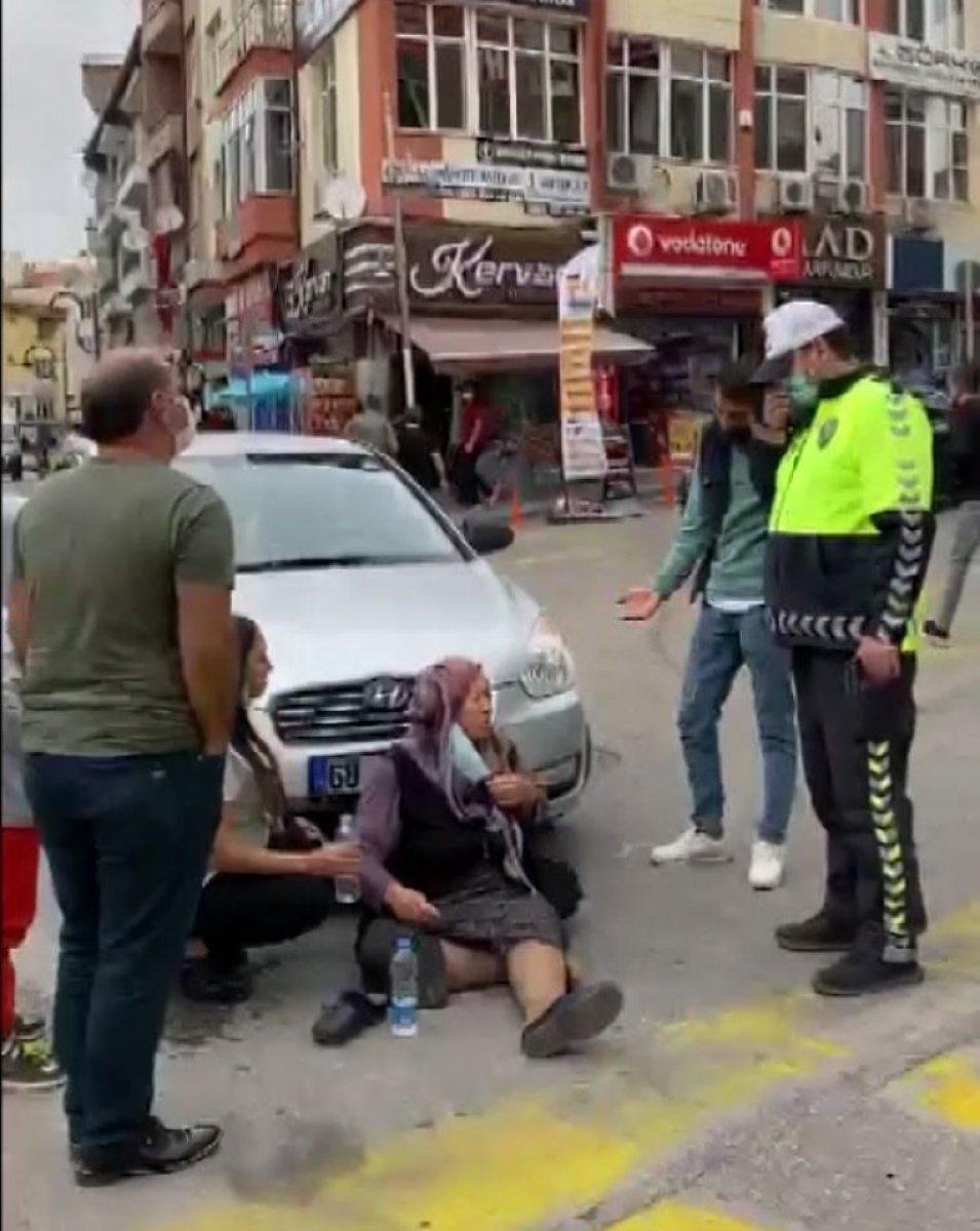 Aksaray'da yaşlı kadına çarpan sürücünün pişkinliği pes dedirtti