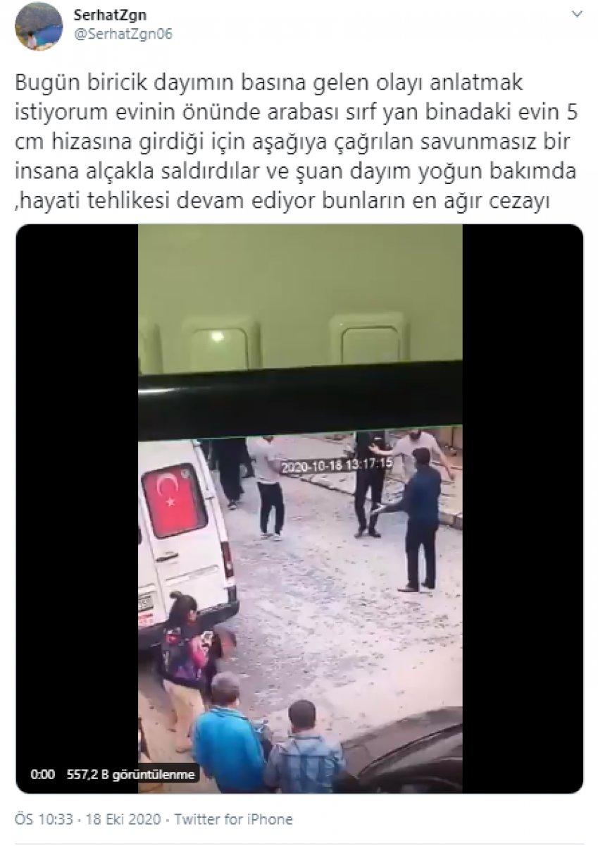 Avcılar'da aracını park ettiği yer yüzünden balta ile darbedildi