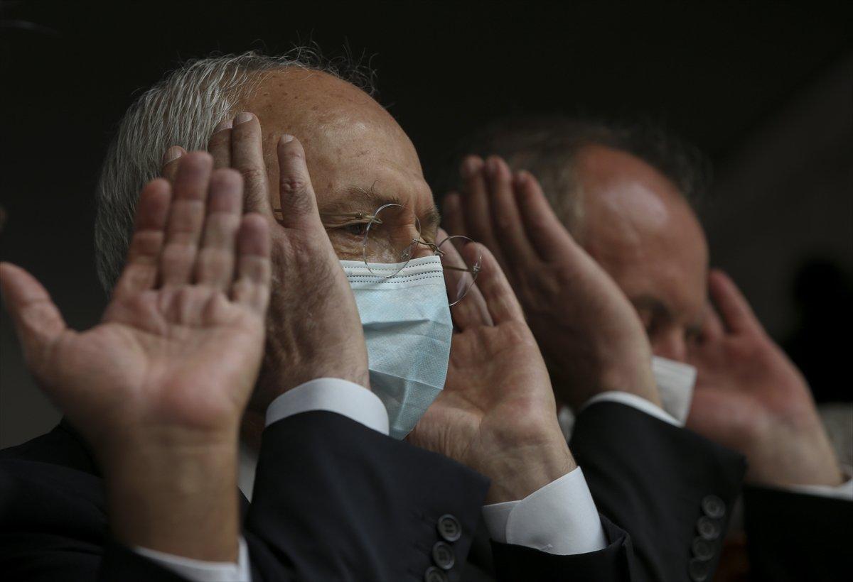 Bekir Coşkun'un cenazesinde Muharrem İnce ve Kemal Kılıçdaroğlu yan yana