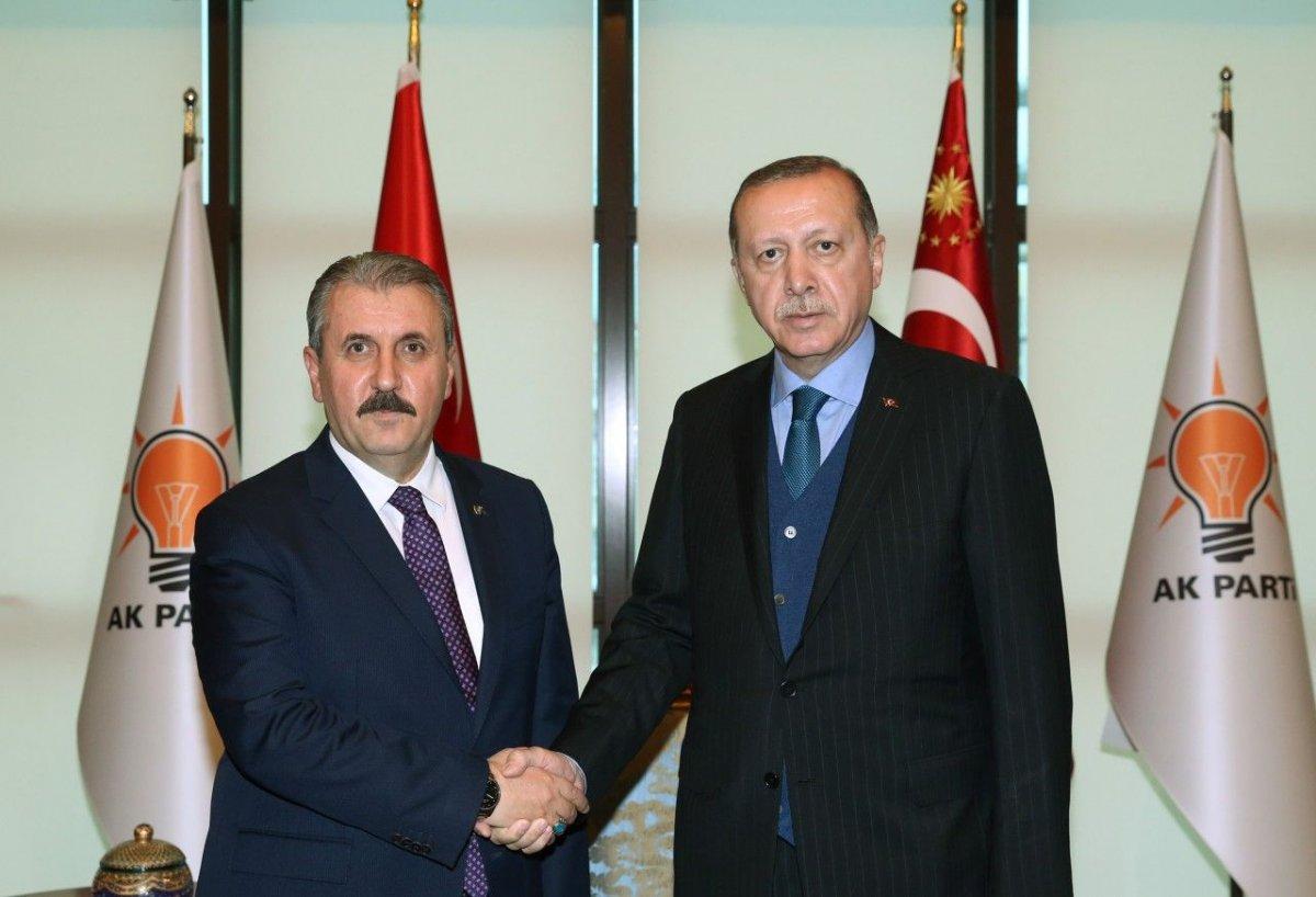 Cumhurbaşkanı Erdoğan'dan, Mustafa Destici’ye tebrik