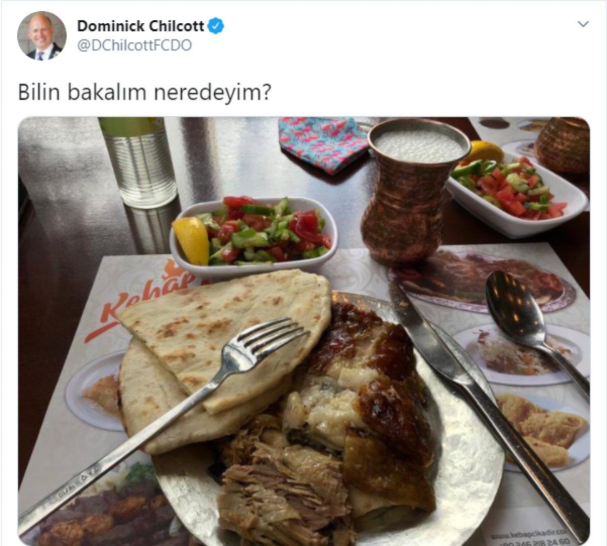 İngiliz büyükelçi Dominick Chilcott'tan takipçilerine kebap sorusu