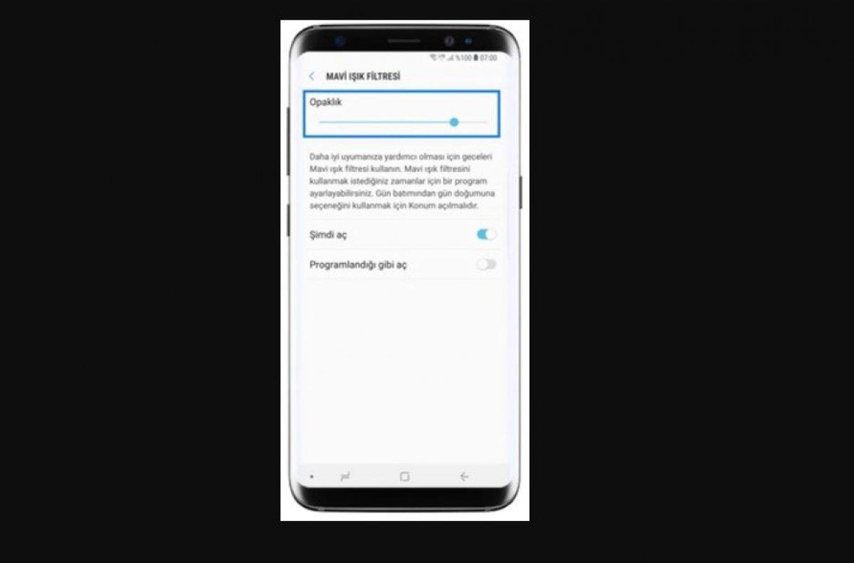 samsung mavi ışık