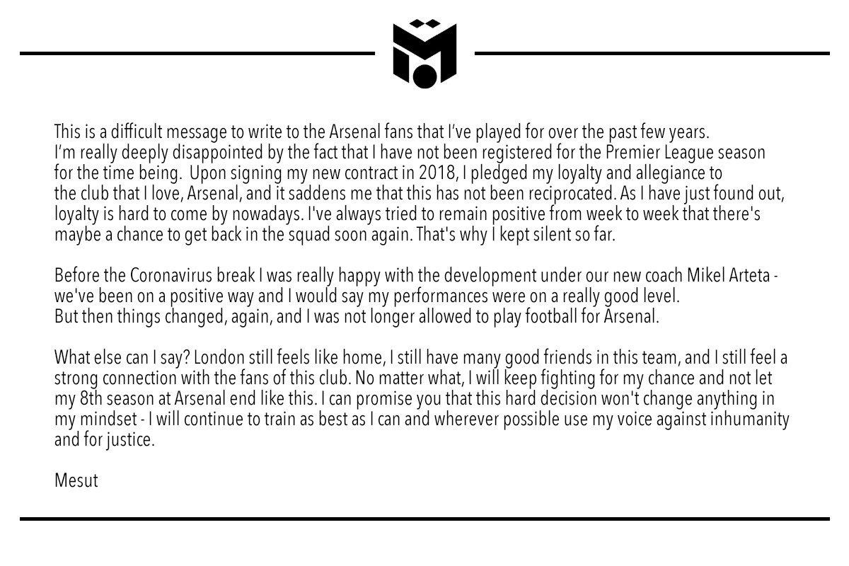 Mesut Özil: Ne olursa olsun savaşmaya devam edeceğim