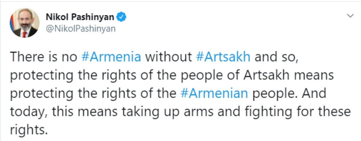 Ermenistan Başbakanı Paşinyan: Sonuna kadar savaşacağız