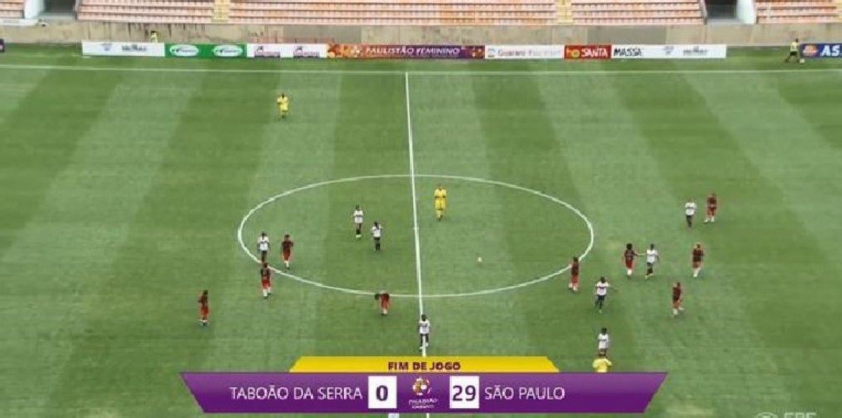 Sao Paulo kadın futbol takımı Taboao'yu 29-0 yendi