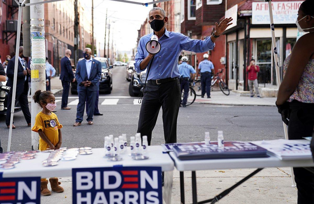 Barack Obama, Joe Biden için sahaya indi