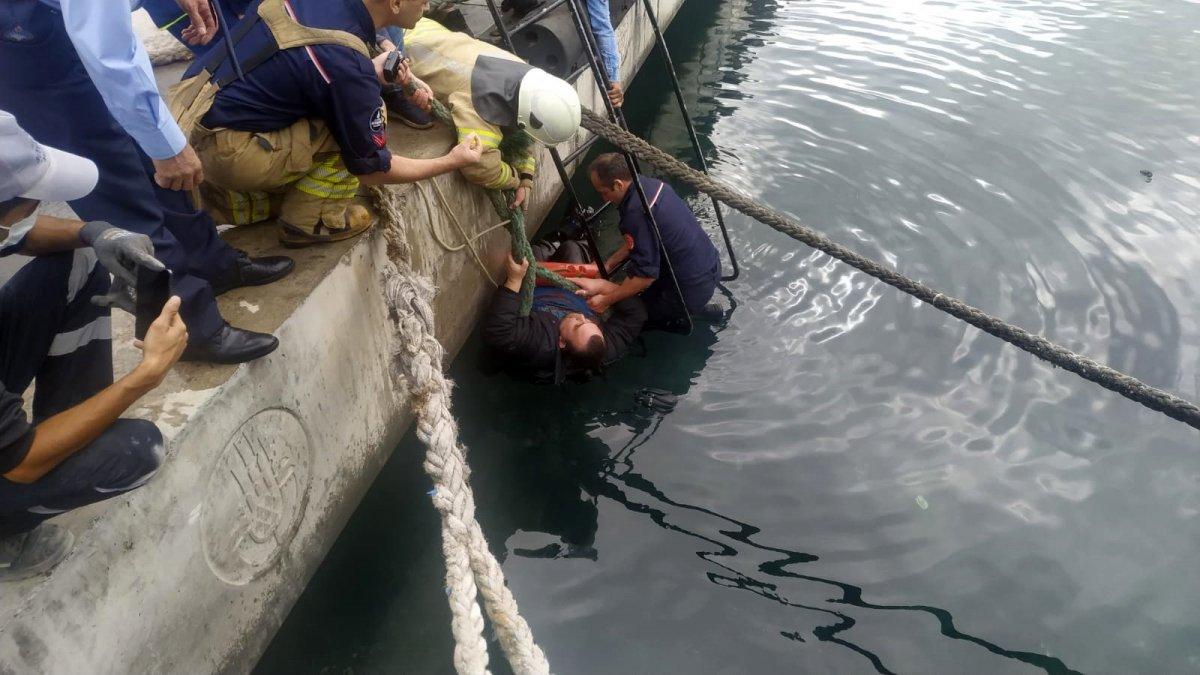 İstanbul'da denize düşen adama 'virüs var' deyip yardım etmediler