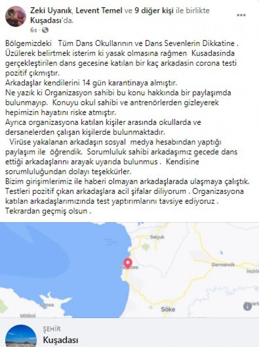 Aydın'da düzenlenen partiden 4 kişinin testi pozitif çıktı