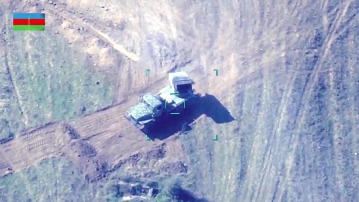 Azerbaycan ordusu Ermenistan güçlerini SİHA'lar ile vuruyor