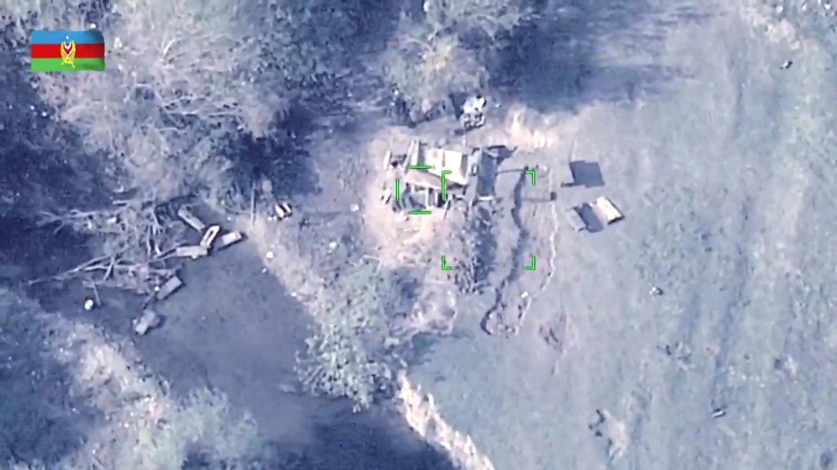 Azerbaycan ordusu Ermenistan güçlerini SİHA'lar ile vuruyor