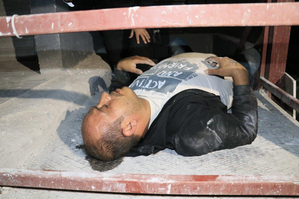 Adana'da bir hırsız, polisten kaçarken inşaattan düştü