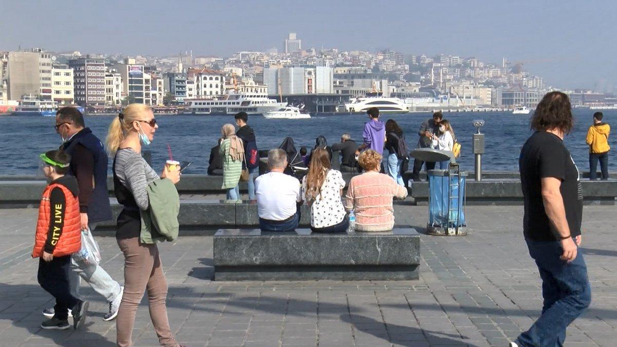 Güneşi gören İstanbullular sokağa döküldü