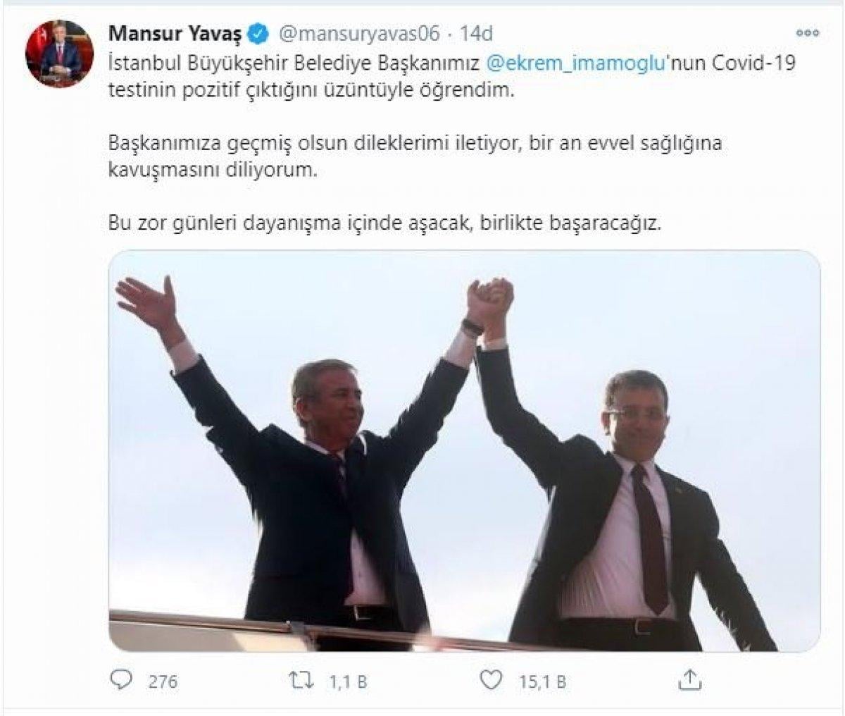 Ekrem İmamoğlu'nun koronavirüs testi pozitif çıktı