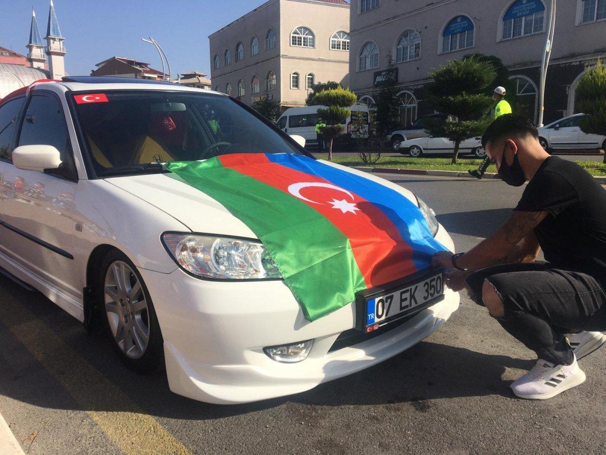 Bartın'da modifiye araç tutkunlarından Azerbaycan'a destek konvoyu