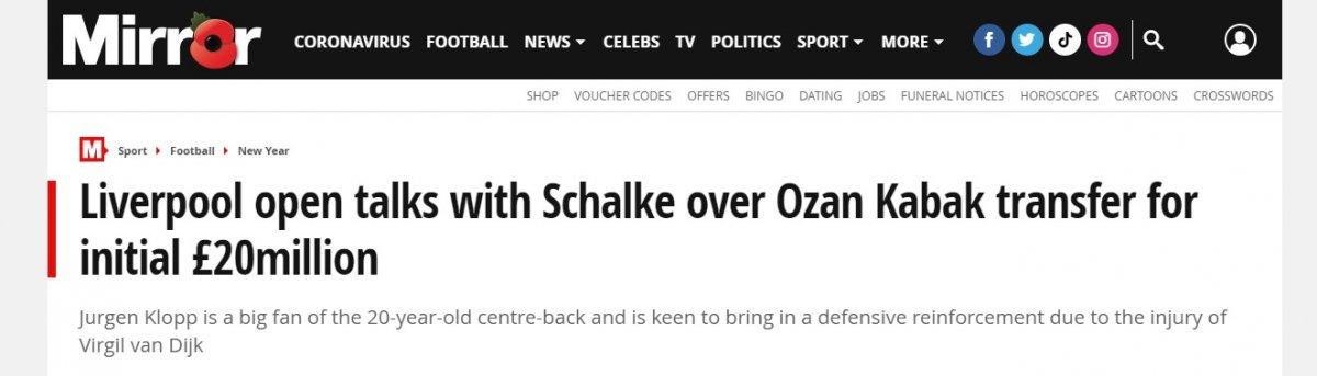 Liverpool'un Ozan Kabak hamlesi