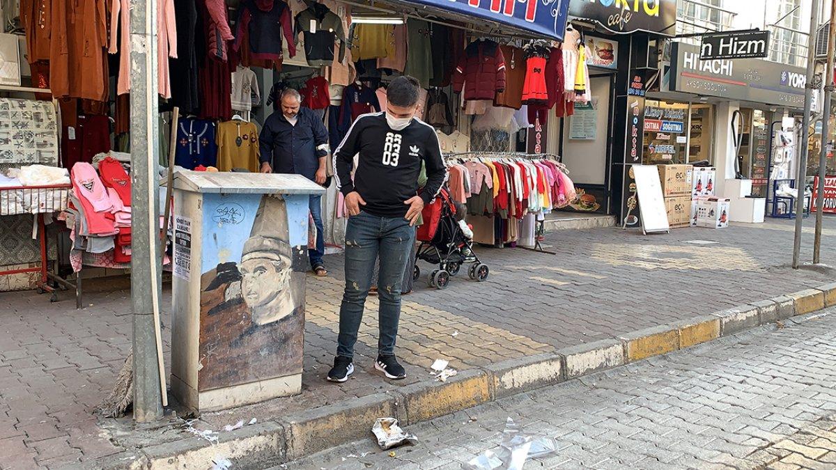 Adıyaman'ın tarihi yerlerini duvarlara resmeden öğretmen