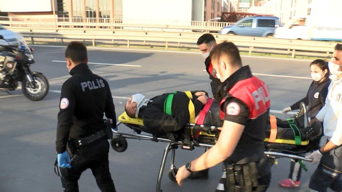 Esenler’de polisten kaçan şüpheli 5 metre yüksekten atladı