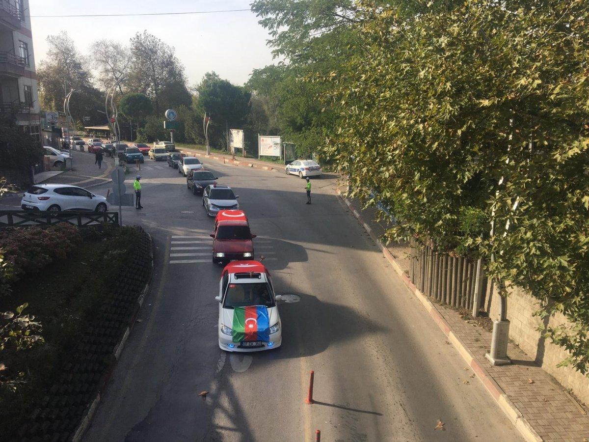 Bartın'da modifiye araç tutkunlarından Azerbaycan'a destek konvoyu