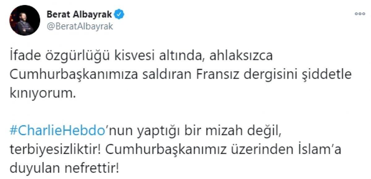 Türkiye'den Charlie Hebdo'nun küstah karikatürüne tepki yağıyor