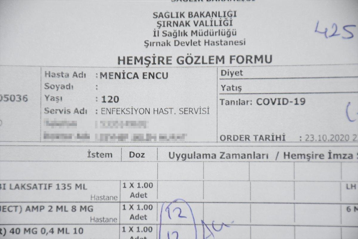 Şırnak'ta 120 yaşında koronavirüsü yendi