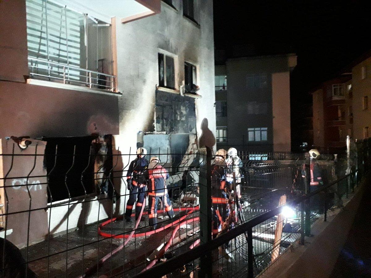 Ankara'da bir dairede doğalgaz patlaması meydana geldi
