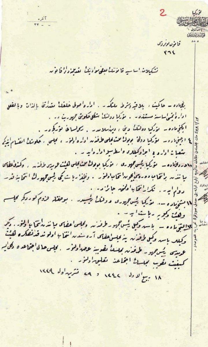97 yıl önce kurulan Cumhuriyet'in kuruluş belgeleri