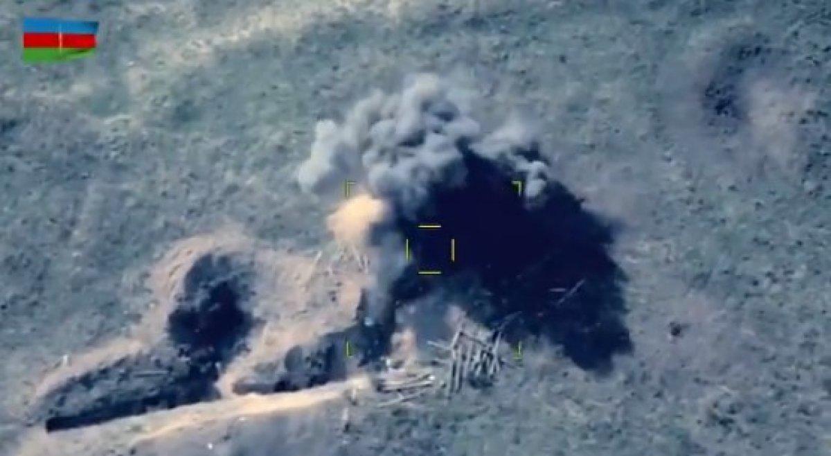 SİHA'lar bir kez daha Ermeni mevzilerini yok etti