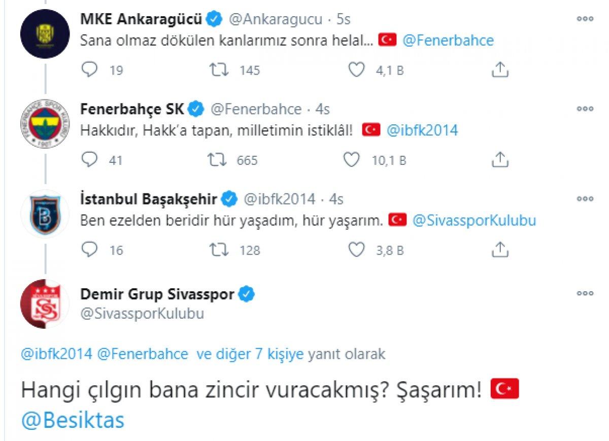 Kulüplerin İstiklal Marşı paylaşımları büyük beğeni topladı