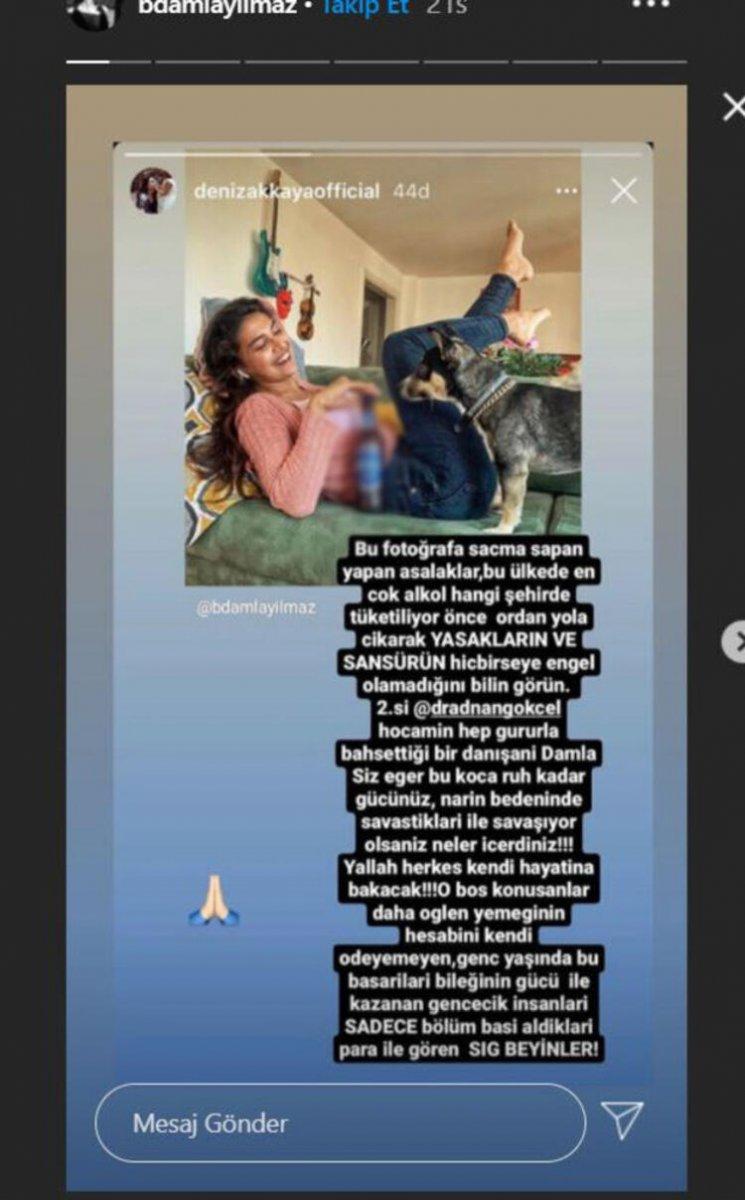 Biran Damla Yılmaz'a içki tepkisi